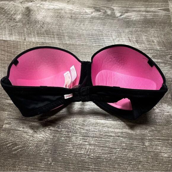 Victoria’s Secret PINK Wear Everywhere Multi-Way Push-Up Strapless Bra Size 32DD - Picture 3 of 6